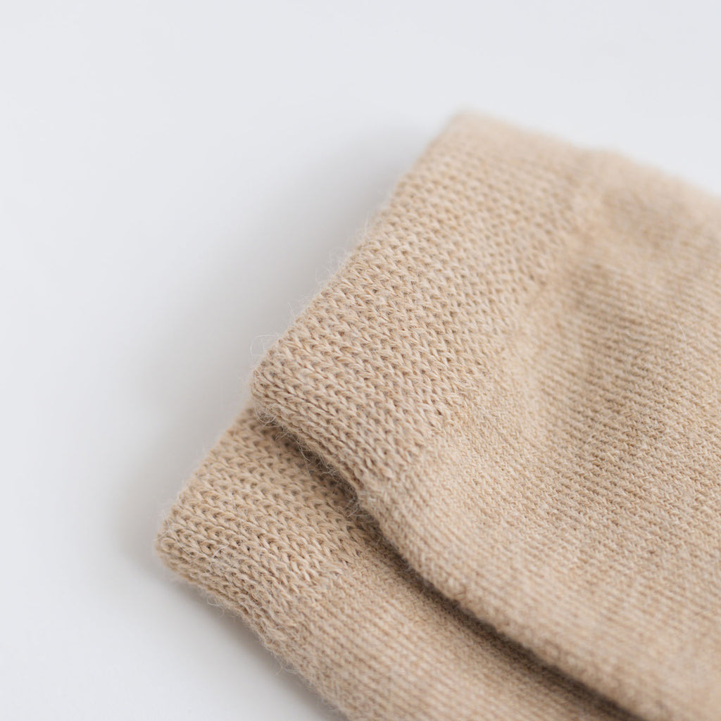 シルクふぁみりぃ アルパカ足湯ソックス ナチュラルベージュ