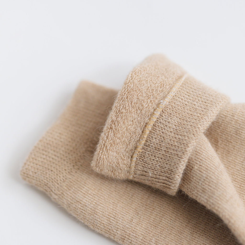 シルクふぁみりぃ アルパカ足湯ソックス ナチュラルベージュ