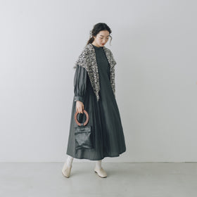 【SALE】「わたしたちらしい、大人のかわいらしさ」キュプラコットン タックワンピース