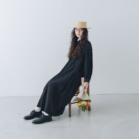 【SALE】「わたしたちらしい、大人のかわいらしさ」キュプラコットン タックワンピース