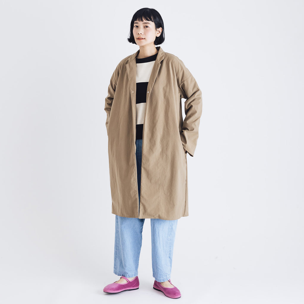 MUYA Nylon Livery Coat tailored collar