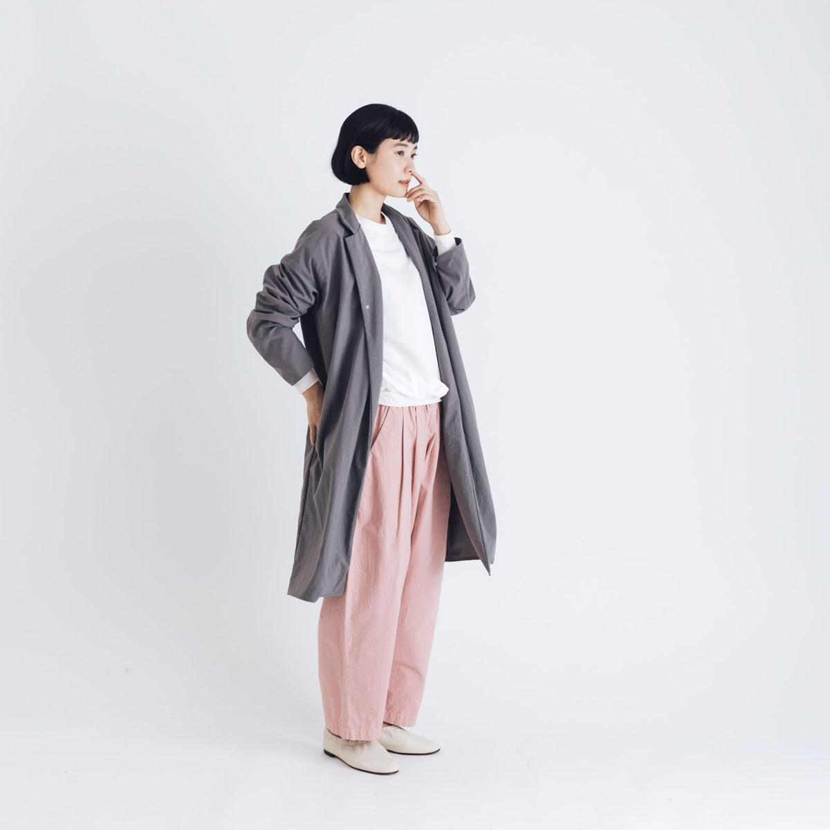 MUYA Nylon Livery Coat tailored collar ｜くらすこと公式