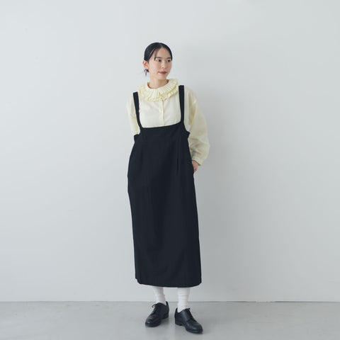 Koton コットンウール ツイルワンピース ブラック