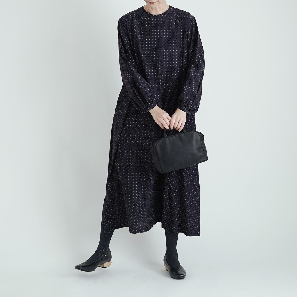 fruits of life ドットギャザーワンピース 水玉