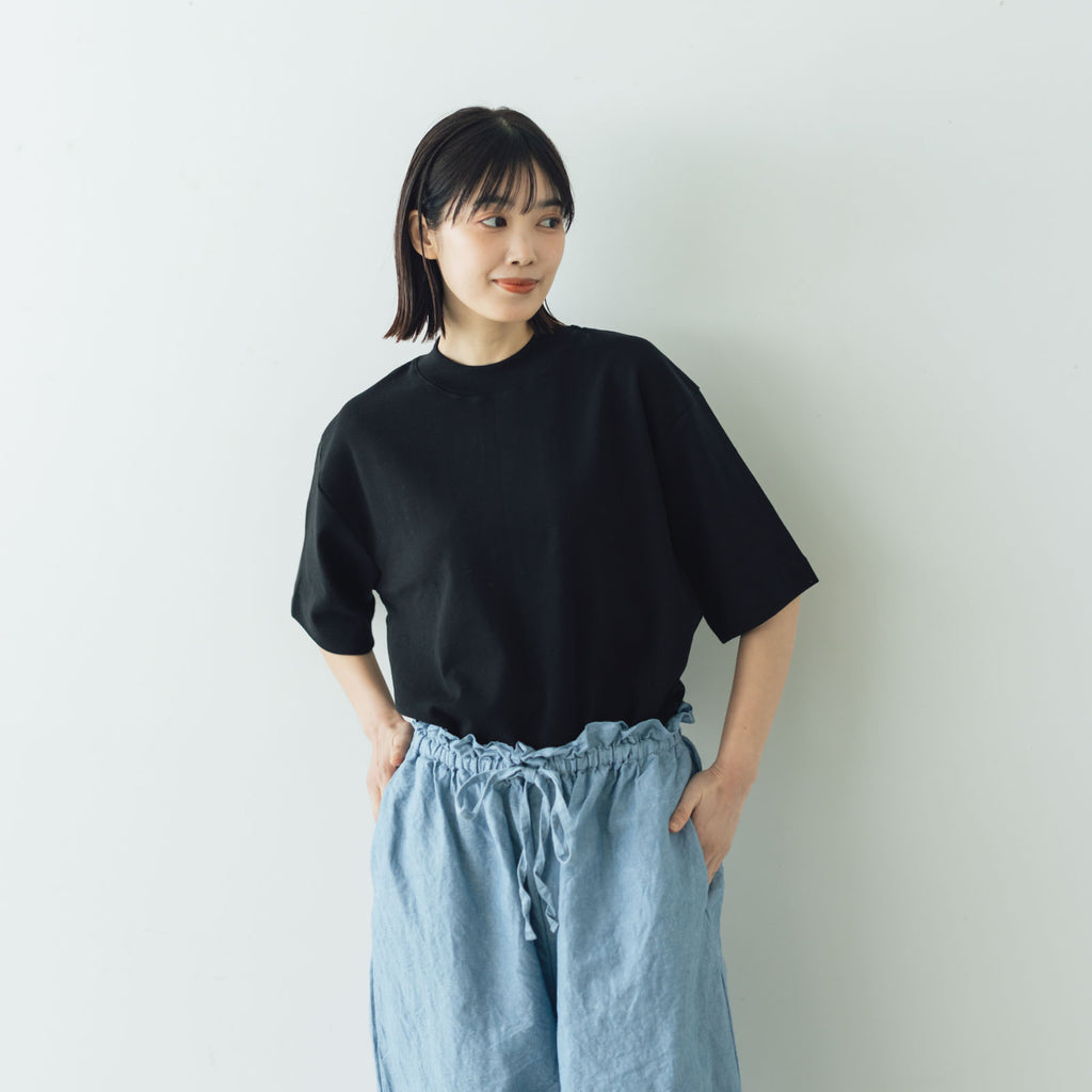 gicipi VONGOLA モックネック リラックスフィット Tシャツ