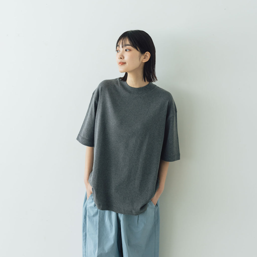 gicipi VONGOLA モックネック リラックスフィット Tシャツ