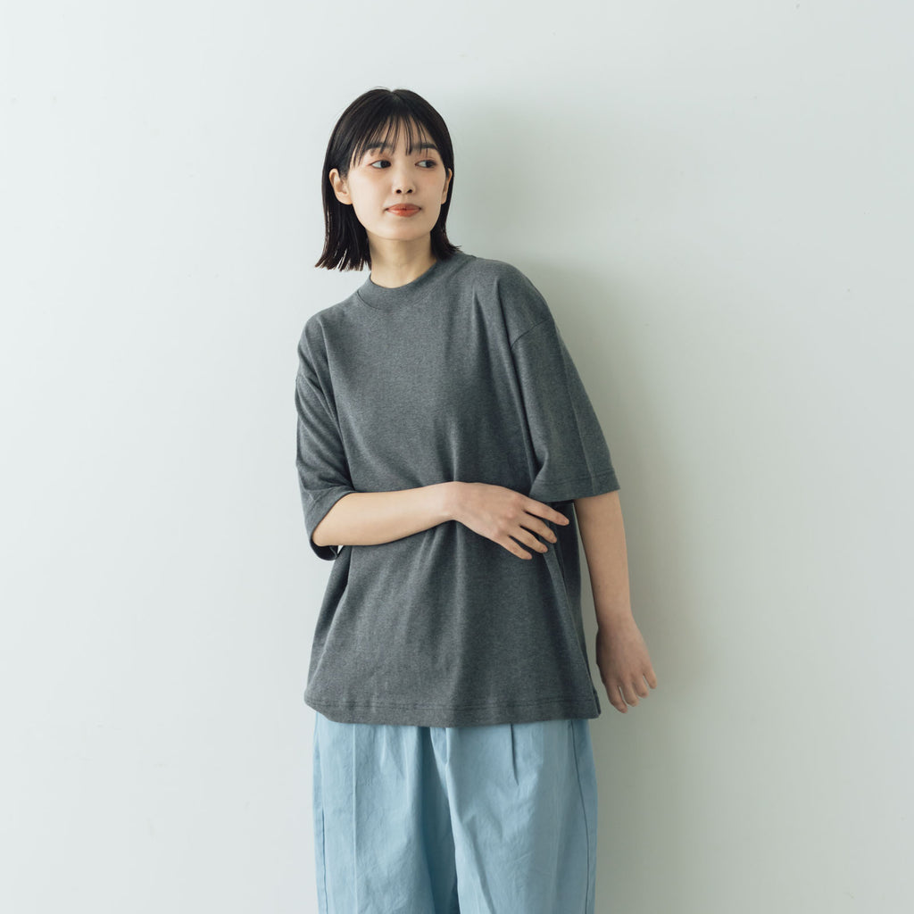 gicipi VONGOLA モックネック リラックスフィット Tシャツ