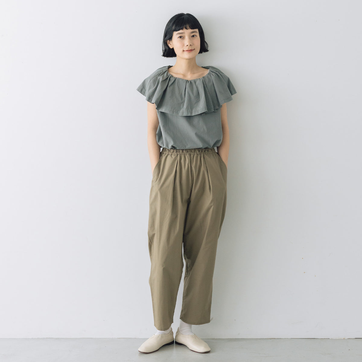 koton／オーガニックリネンクラウンパンツ Koton テーパードパンツ ｜くらすこと オンラインストア