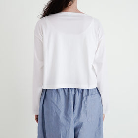 【SALE】gicipi PETROLIO クロップド丈 ボートネックカットソー