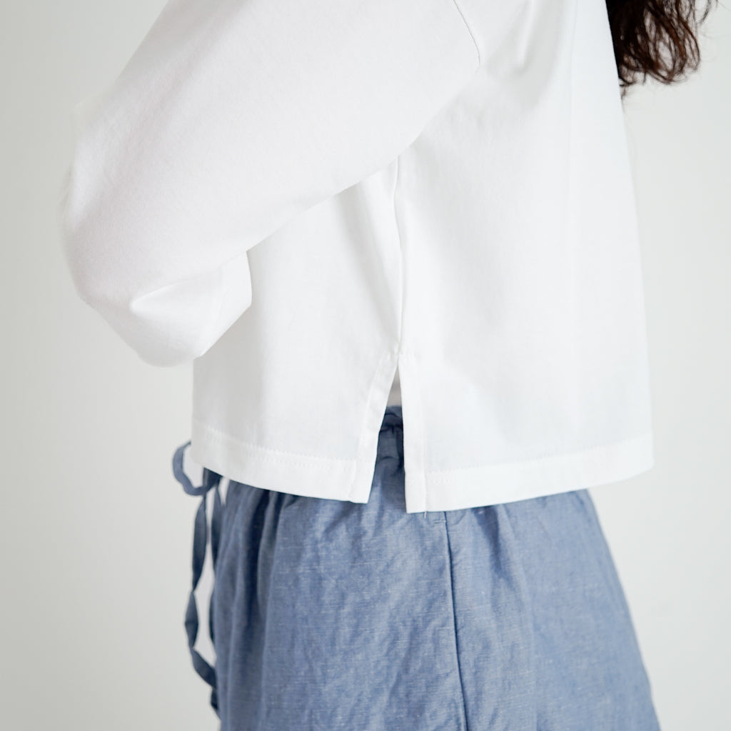 【SALE】gicipi PETROLIO クロップド丈 ボートネックカットソー