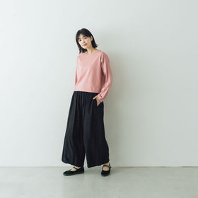 【SALE】gicipi PETROLIO クロップド丈 ボートネックカットソー