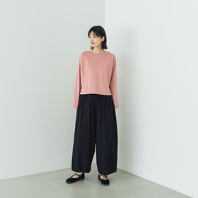 【SALE】gicipi PETROLIO クロップド丈 ボートネックカットソー