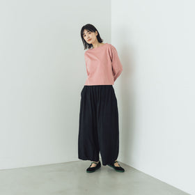 【SALE】gicipi PETROLIO クロップド丈 ボートネックカットソー