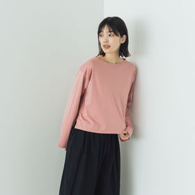 【SALE】gicipi PETROLIO クロップド丈 ボートネックカットソー