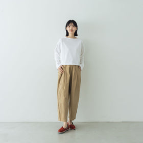 【SALE】gicipi PETROLIO クロップド丈 ボートネックカットソー