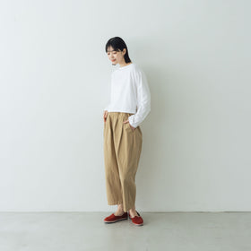 【SALE】gicipi PETROLIO クロップド丈 ボートネックカットソー