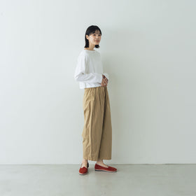 【SALE】gicipi PETROLIO クロップド丈 ボートネックカットソー