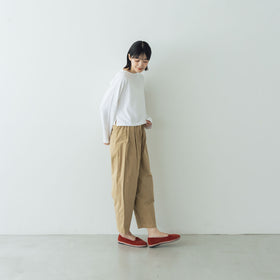 【SALE】gicipi PETROLIO クロップド丈 ボートネックカットソー