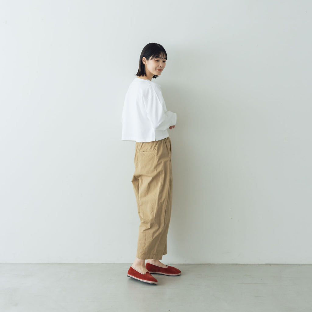 【SALE】gicipi PETROLIO クロップド丈 ボートネックカットソー