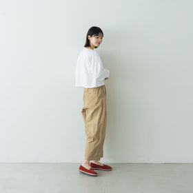 【SALE】gicipi PETROLIO クロップド丈 ボートネックカットソー