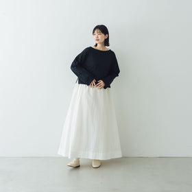 【SALE】gicipi PETROLIO クロップド丈 ボートネックカットソー