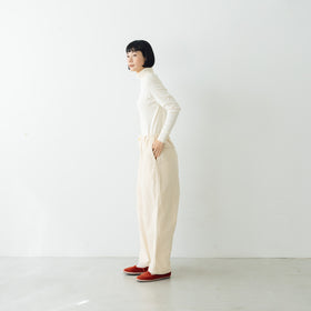 koton オーガニックコットン コーデュロイeaseテーパードパンツ エクリュ