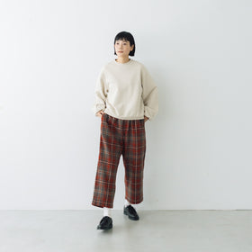 koton チェックバックワードパンツ レッド