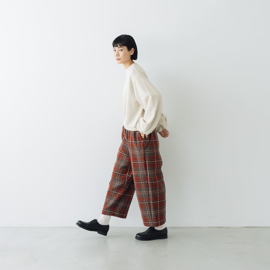 koton チェックバックワードパンツ レッド