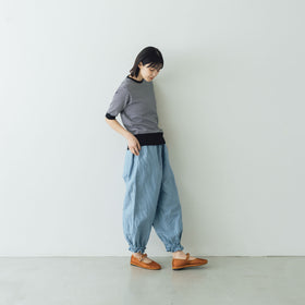 ROBE de PEAU アンクルタイドパンツ ジェイブルー