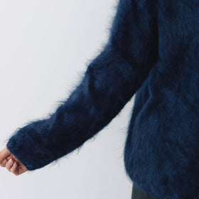 fruits of life カシミヤファーカーディガン 紺青色/ネイビー