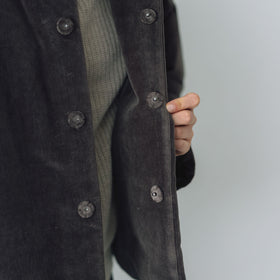 fruits of life パデットショートコート 焦茶色/ブラウン