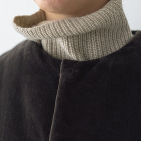 fruits of life パデットショートコート 焦茶色/ブラウン