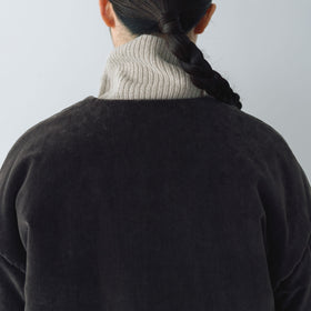 fruits of life パデットショートコート 焦茶色/ブラウン