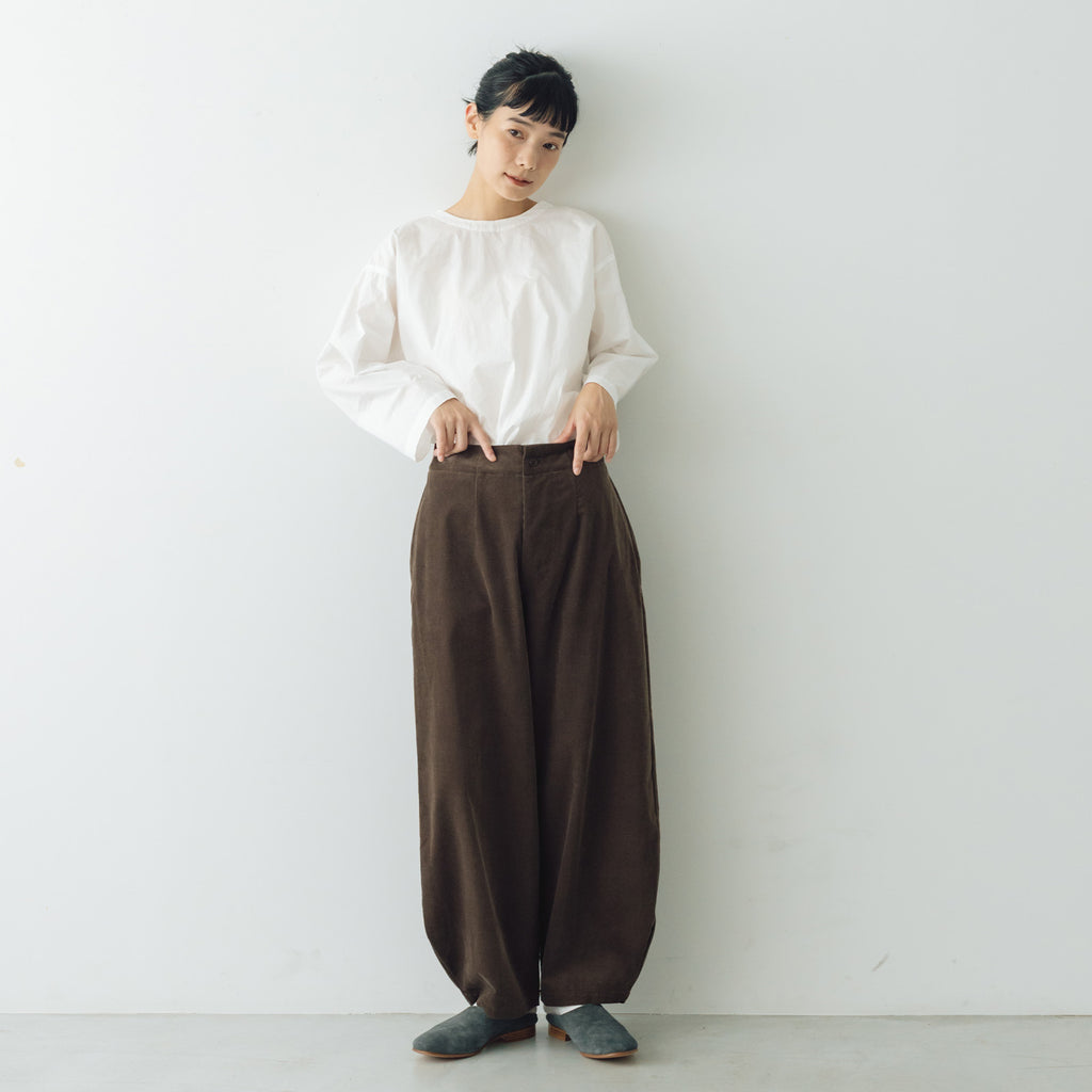fruits of life コーデュロイバレルパンツ