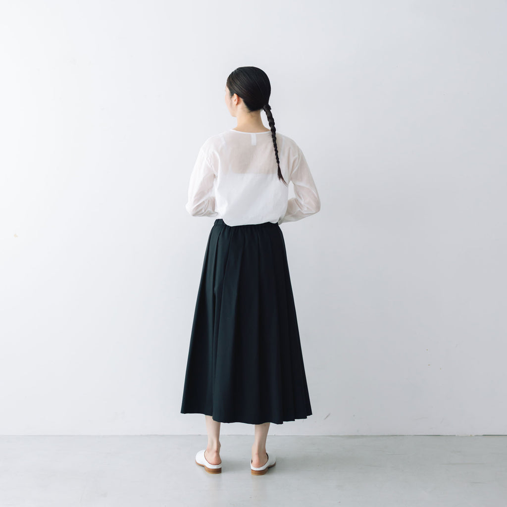 fruits of life ウールタックスカート 黒色/ブラック