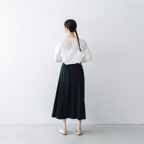 fruits of life ウールタックスカート 黒色/ブラック