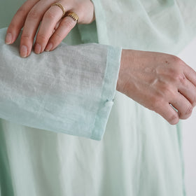 fruits of life セーラーカラーワンピース 白緑色/ミントグリーン