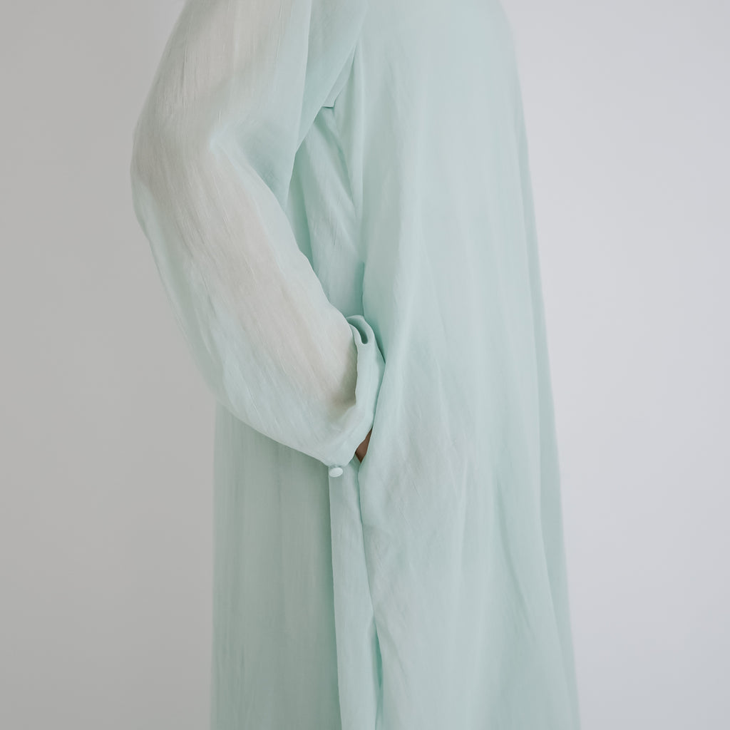 fruits of life セーラーカラーワンピース 白緑色/ミントグリーン