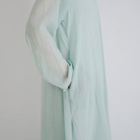 fruits of life セーラーカラーワンピース 白緑色/ミントグリーン