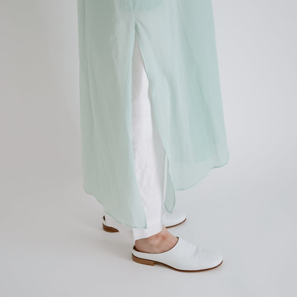 fruits of life セーラーカラーワンピース 白緑色/ミントグリーン