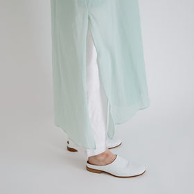 fruits of life セーラーカラーワンピース 白緑色/ミントグリーン