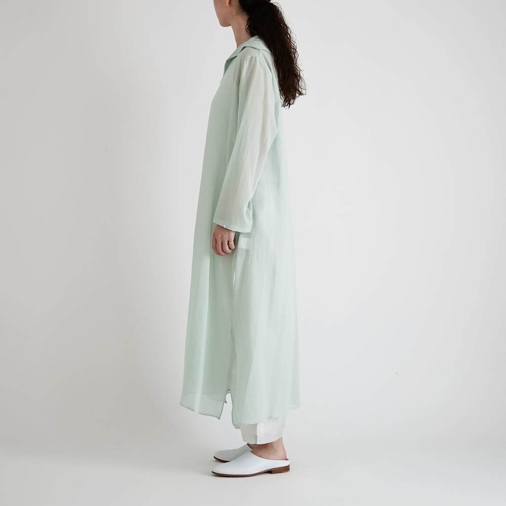 fruits of life セーラーカラーワンピース 白緑色/ミントグリーン