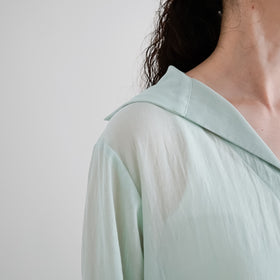 fruits of life セーラーカラーワンピース 白緑色/ミントグリーン