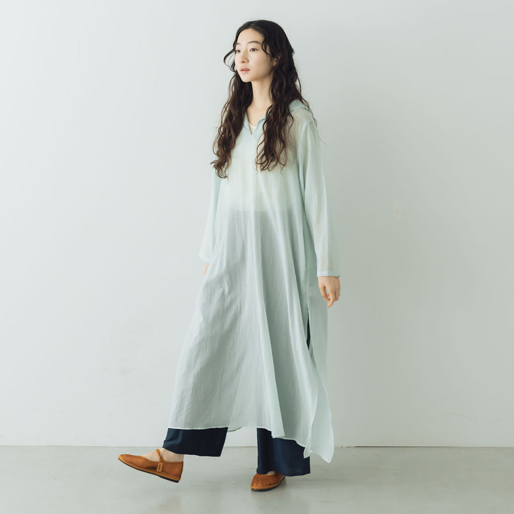 fruits of life セーラーカラーワンピース 白緑色/ミントグリーン