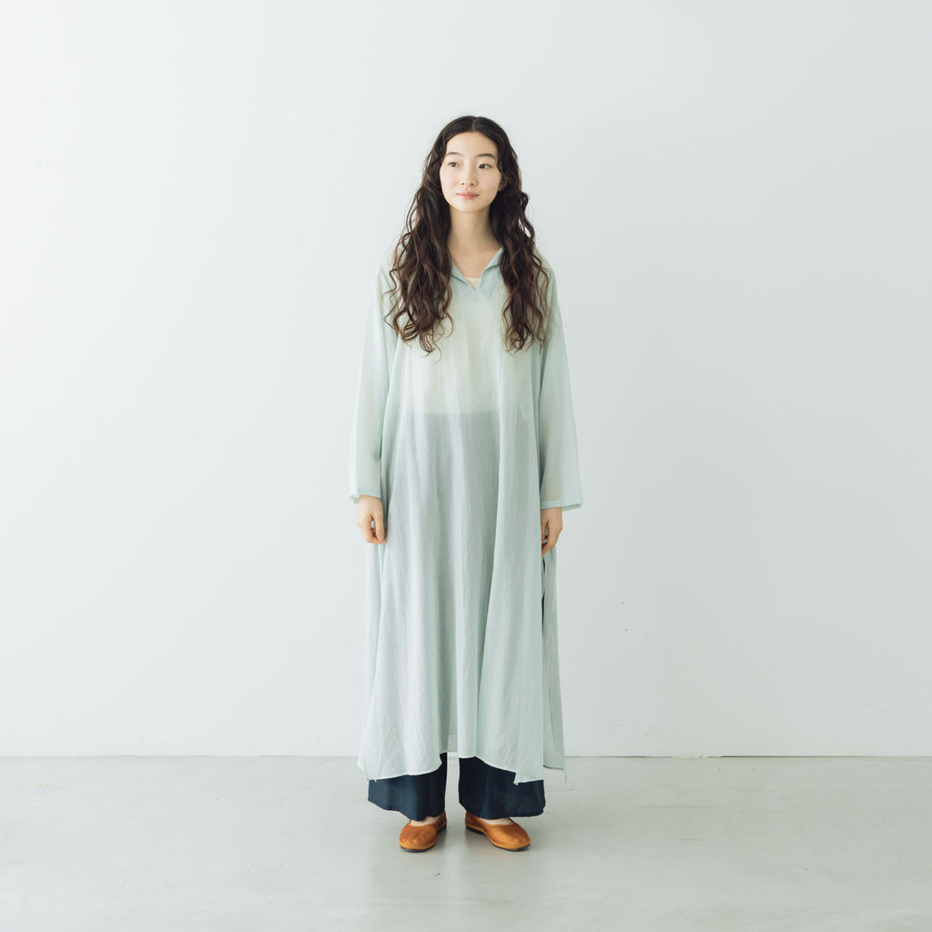 fruits of life セーラーカラーワンピース 白緑色/ミントグリーン