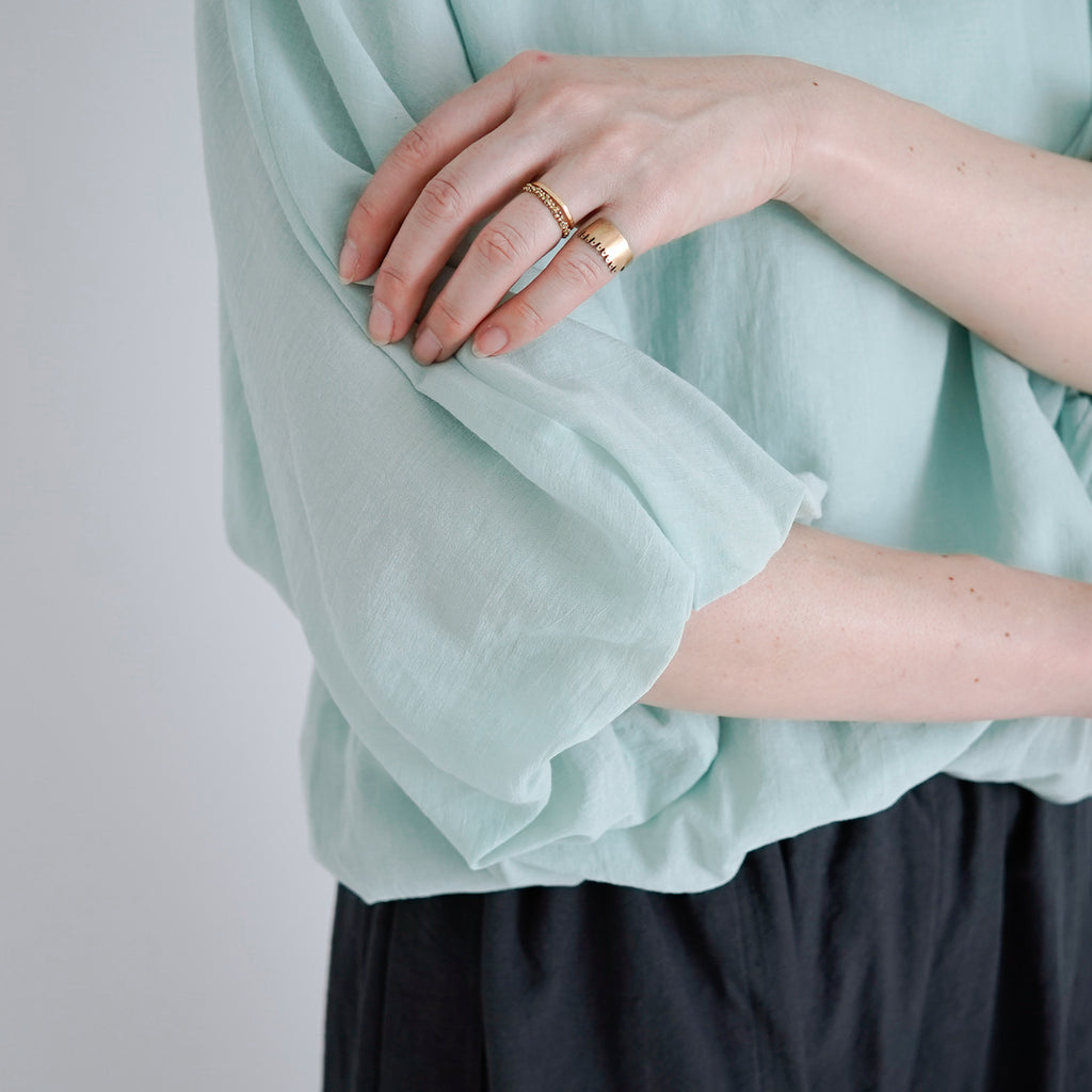 fruits of life バルーンプルオーバー 白緑色/ミントグリーン