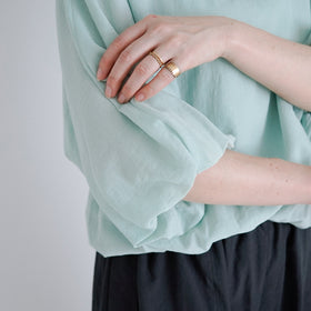 fruits of life バルーンプルオーバー 白緑色/ミントグリーン