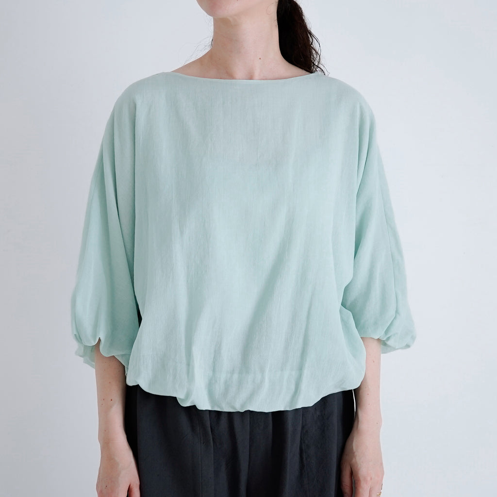 fruits of life バルーンプルオーバー 白緑色/ミントグリーン