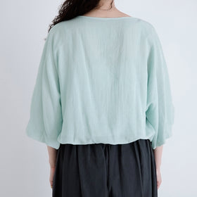 fruits of life バルーンプルオーバー 白緑色/ミントグリーン