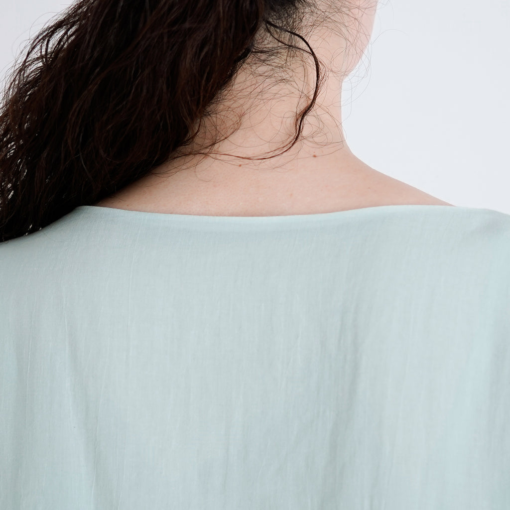 fruits of life バルーンプルオーバー 白緑色/ミントグリーン